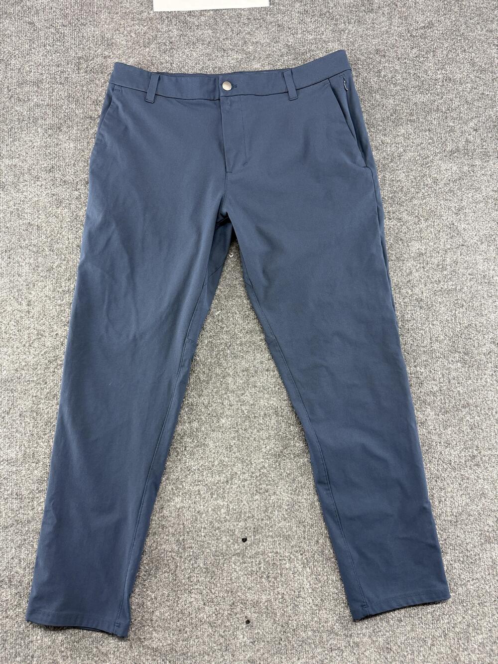 Lululemon Pants Mens 33 Blue Slim Stretch Khakis Zip Pocket Golf Walking Chinos